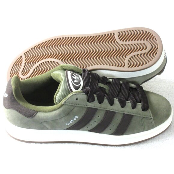 Adidas Men's Campus 00s Suede Shoes Olive Strata Dark Brown Sizes NIB ID1418 - Picture 3 of 5